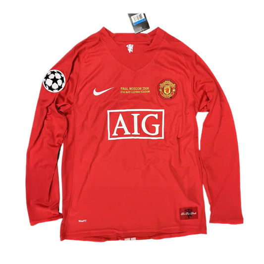 2007-08 Manchester United FC 1a Equipacion Manga Larga
